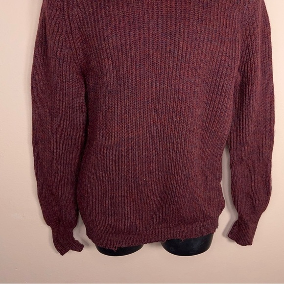 XL Vintage Kilspindie Burgundy Wool Mens Sweater Academia See Measurements Knit - Picture 6 of 14